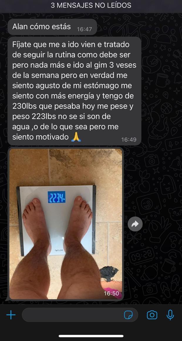 Mensaje de un cliente de Alan por WhatsApp (3)